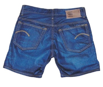 G-STAR '3301 STRAIGHT SHORT' ORYGINALNE SZORTY JEANS ROZ. 32