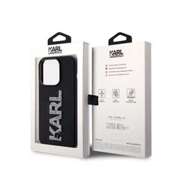 Чехол Karl Lagerfeld KLHCP15X3DMBKCK для iPhone 15 Pro Max 6,7 дюйма, черный/черный