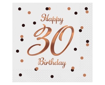SERWETKI PAPIEROWE 30 HAPPY BIRTHDAY 33X33 20SZT