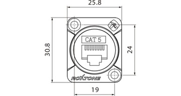 РАЗЪЕМНАЯ ПАНЕЛИ RJ45 CAT5e ROXTONE RAE8FD-C5
