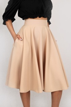 S POCKETS бежевая юбка-солнце SPREAD AP