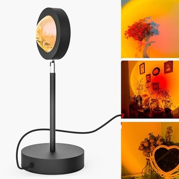 lampa nocna projekcyjna sunset zachód światło słoneczne Romantyczna LED