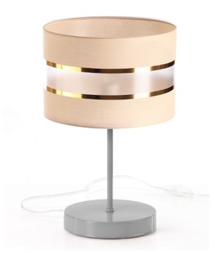 NOWOCZESNA LAMPKA NOCNA STOŁOWA ABAŻUR LED E27