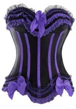 Sapubonva Lace up corsets bustiers top sexy satin
