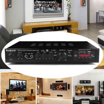 AMPLITUNER WZMACNIACZ HI-FI STEREO BLUETOOTH RADIO CYFROWY WZMACNIACZ USB