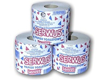 PAPIER TOALETOWY SZARY SERWUS OKOŁO 36M 8szt