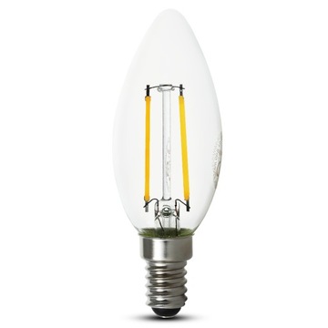 Żarówka LED E14 Filament 2W Edison C35 ŚWIECZKA