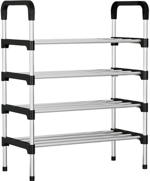 PÓŁKA NA BUTY Stojak METAL Szafka Regał 4 POZIOMY Organizer 80x60cm +Gratis