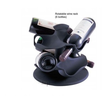 Obrotowy stojak na wino HomeTec na 9 butelek mat