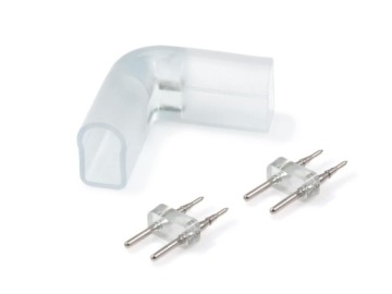 ZŁĄCZKA DO TAŚM LED NEON 8X16MM NAROŻNA DWUSTRONNA