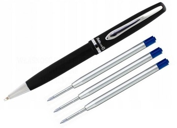 DŁUGOPIS JAZZ CZARNY MAT PELIKAN + 3 WKŁADY