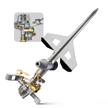 Zraszacz Ogrodowy Pulsacyjny Metalowy Cellfast LUX IDEAL Wbijany 530m2