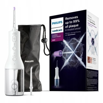 Philips Sonicare Power Flosser 3000 Irygator do zębów biały etui HX3826/31