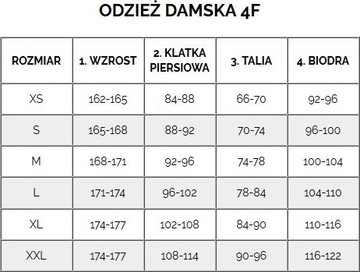 KOSZULKA DAMSKA 4F BIAŁA H4L22 TSD352 10S r XS