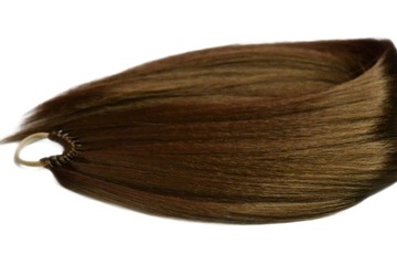 Волосы на резинке, коричневый хвост 10