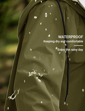 COOFANDY Męska kurtka przeciwdeszczowa wodoodporna płaszcz rozm. XL