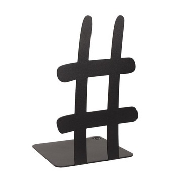 PODPÓRKA DO KSIĄŻEK OZDOBNA HASZTAG CZARNA