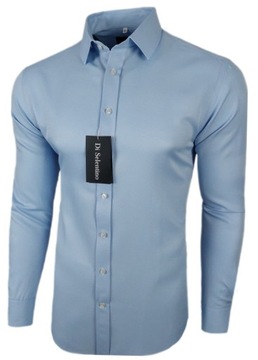 Di Selentino Koszula męska - błękitna Bawełna SLIM FIT r. 42 / L