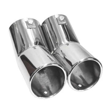 KOŃCÓWKA WYDECH TŁUMIKA PODWÓJNA CHROM STAL NIERDZEWNA VW GOLF 4 PASSAT B5