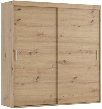 Szafa przesuwna 2-drzwiowa AGENA 190X205cm NA WYMIAR +4 półki