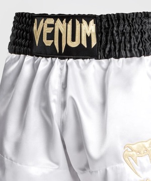 Venum Spodenki Muay Thaï Classic Shorts White/Black/Gold XL