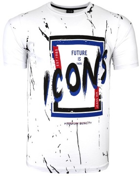 Koszulka męska t-shirt biały ICONS T1230 r. M