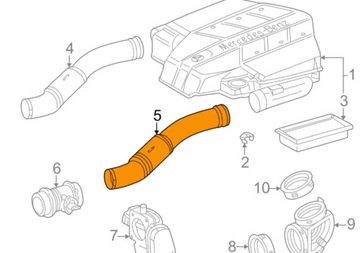 CHRYSLER CROSSFIRE SÁNÍ VZDUCHU TRUBKA LEVÝ