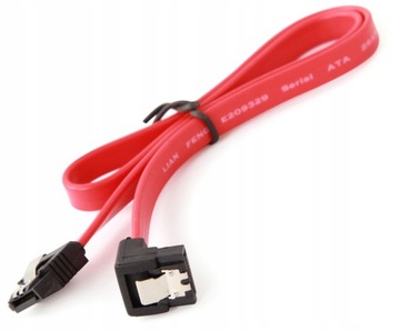 Kabel SATA III kątowy czerwony Gembird (30cm)