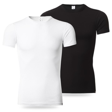KOSZULKA MĘSKA PODKOSZULKI BIAŁA I CZARNA BAWEŁNIANA MORAJ R.M ZESTAW 2-PAK