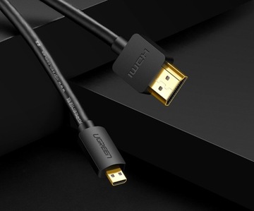 UGREEN КАБЕЛЬ MICRO HDMI TO HDMI 2.0 ВИДЕОКАБЕЛЬ FULL HD 4K 60HZ 3D 3M