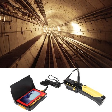 Эндоскоп для проверки труб 4,3-дюймовый ЖК-дисплей, 6 светодиодов Видеокамера Бороскоп HE