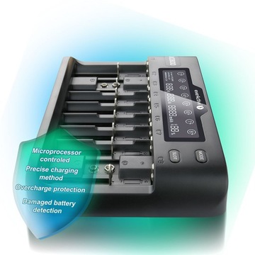 Универсальное зарядное устройство UC800 - Ni-MH AA AAA C 9V Li-ion Li-HV 10440-26650