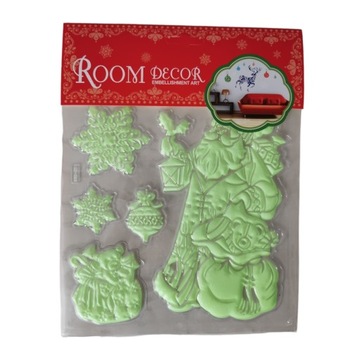 ФЛУОРЕСЦЕНТНЫЕ РОЖДЕСТВЕНСКИЕ НАКЛЕЙКИ НА ОКНА И СТЕНЫ СВЕТЯТСЯ В ТЕМНОТЕ