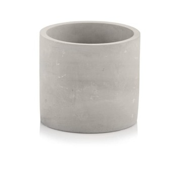 Szara betonowa osłonka doniczka walec Etno 16 cm