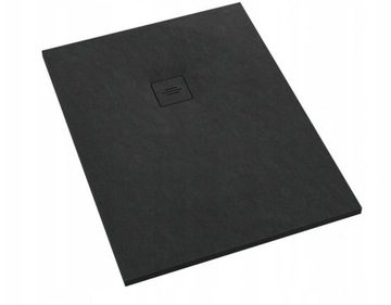 Brodzik prostokątny kompozytowy niski Schedline PROTOS Black Stone 90x80