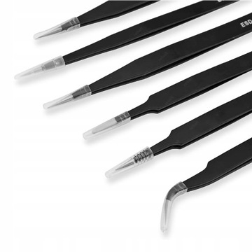 НЕОБХОДИМЫЙ НАБОР 6 прецизионных пинцетов ESD Пинцет НАБОР СЕРВИСНЫХ ИНСТРУМЕНТОВ