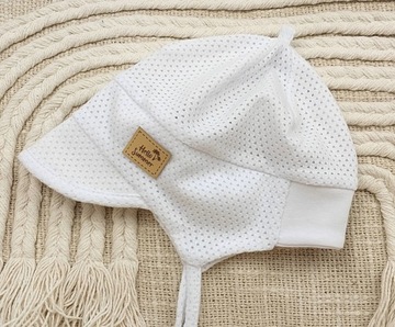 ДЫШАЩАЯ АЖУРНАЯ ШАПКА ЛЕТНЯЯ 38-40 БЕЛАЯ