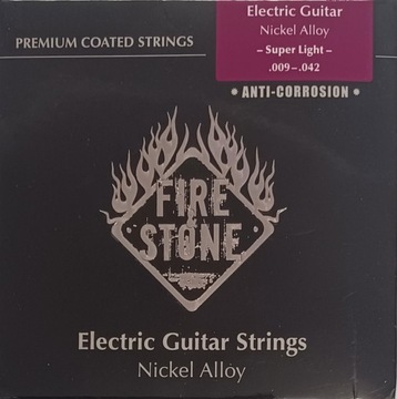 FIRE&STONE STRUNY DO GITARY ELEKTRYCZNEJ 9-42 KOSTKA DO GITARY GRATIS!