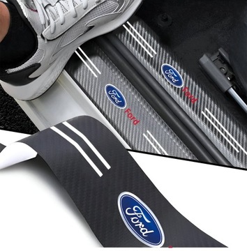 НАКЛЕЙКИ FORD ЗАЩИТНЫЕ КРЫШКИ РАМА ФОЛЬГА 4 ШТ. УГЛЕРОДА ЧЕРНАЯ