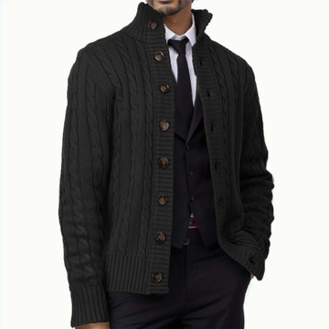 Men’S Knitted Sweater Gothic High Collar Pullover