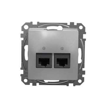 SCHNEIDER SEDNA DESIGN GNIAZDO RJ45 k.6 UTP SREBRN