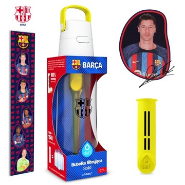 Butelka LEWANDOWSKI Dafi FC Barcelona 0,7l ŻÓŁTA