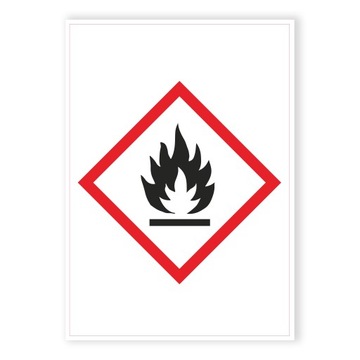 Naklejka ostrzegawcza BHP ŁATWOPALNE A6