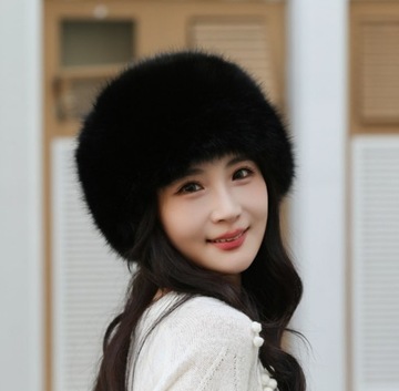 ШАПКА ЖЕНСКАЯ ЗИМНЯЯ, ТЕПЛАЯ МЕХОВАЯ, МОДНАЯ, ЭЛЕГАНТНАЯ МЕХОВАЯ ВЕРХНЯЯ