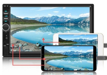 АВТОМОБИЛЬНАЯ АВТОМОБИЛЯ BLUETOOTH 7 ДЮЙМОВ 2 DIN С ПУЛЬТОМ ПУЛЬТА
