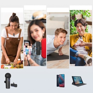 FIFINE M6 MIKROFON KRAWATOWY BEZPRZEWODOWY 2.4 GHZ DO TELEFONU APARATU