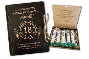 ZASTRZYK GOTÓWKI PUDEŁKO NA PREZANT 18 -100 LAT PS-HDXLKOL