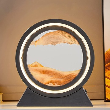 Песочная живопись 3D Вращающиеся песочные часы со светодиодом