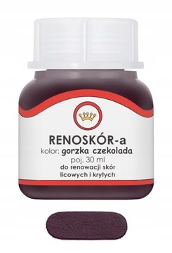 RENOSKÓR FARBA LAKIER DO SKÓRY GORZKA CZEKOLADA