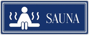 Tabliczka nierdzewana grawer SAUNA